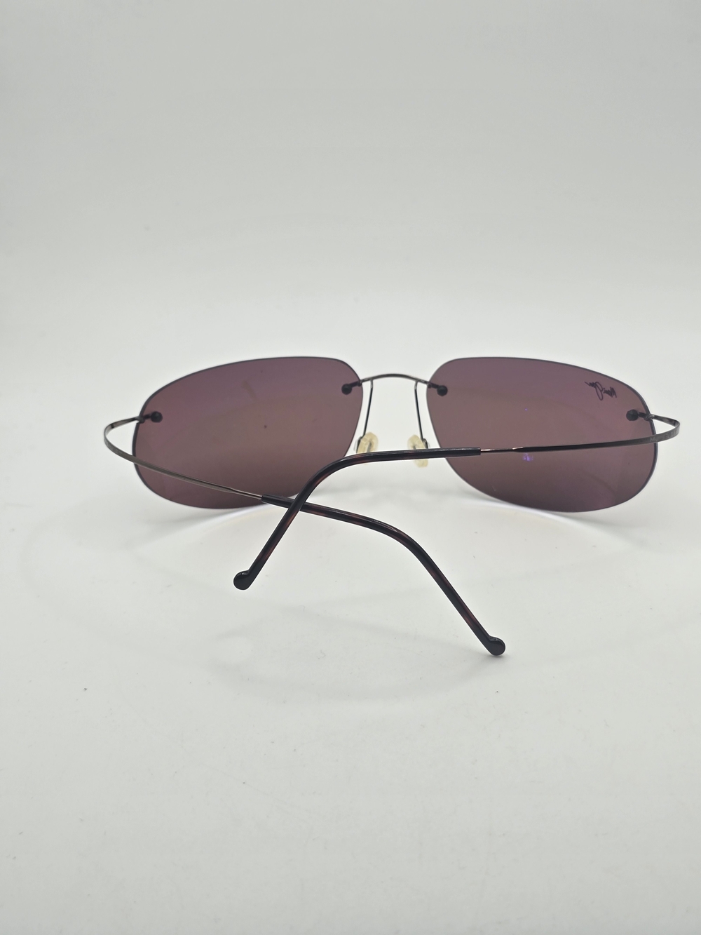 Maui Jim MJ Sport Titanium Rimless Wrap Around Sunglasses - Picture 7 of 7